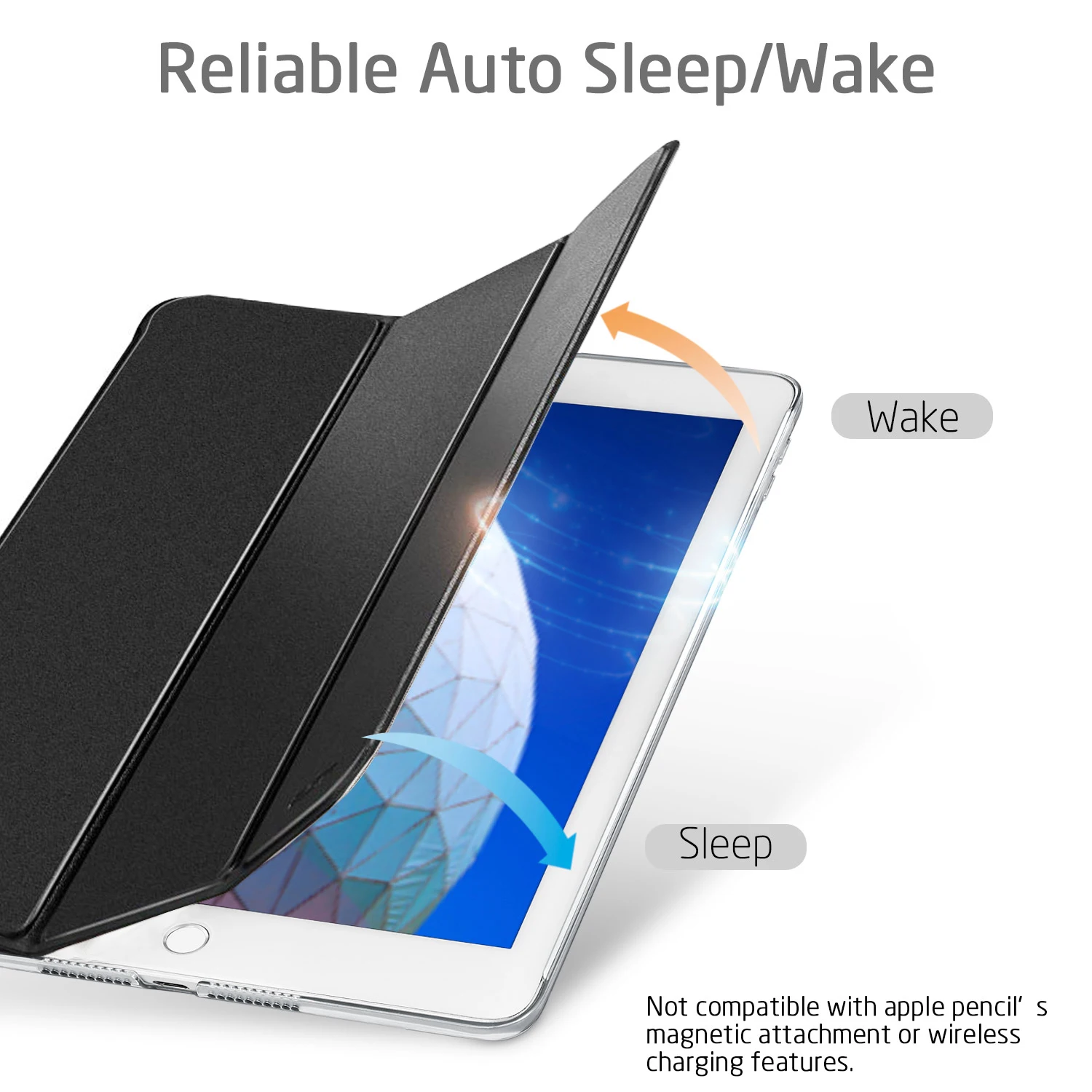 Чехол для планшета Apple iPad 7th 10,2 дюймов A2198 A2200 A2232 Wi-Fi LTE PU кожаный магнитный чехол для автоматического пробуждения и сна смарт-чехол