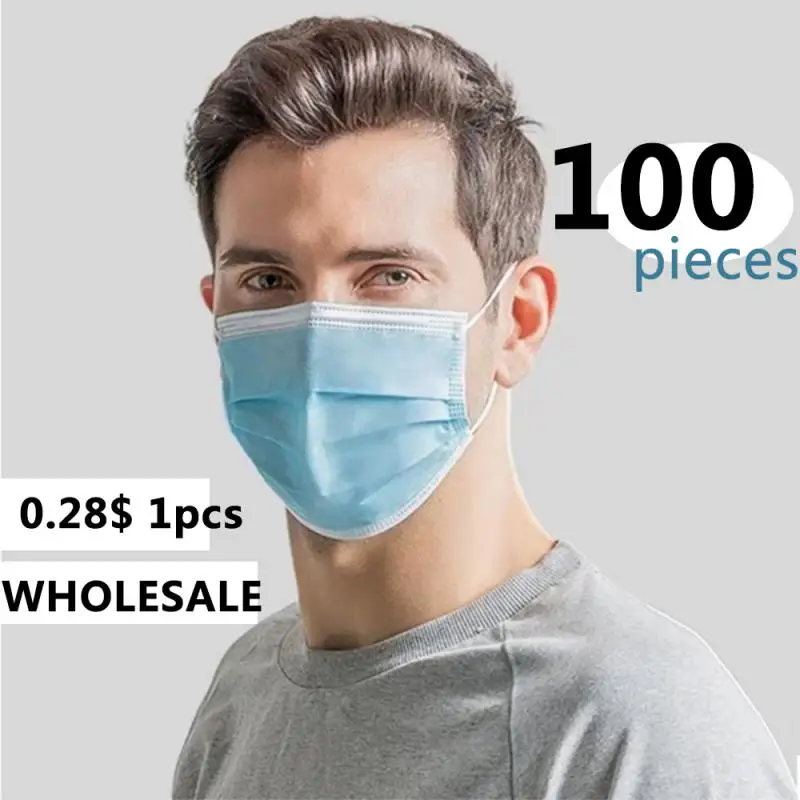 

economic 3 Layer Disposable mascherine mask for daily use Mask Non-woven Filter Mouth Cover face Mask air purify face mask