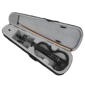 

NAOMI Electric Violin 5 String Electric Violin Ebony Fretboard/Tailpiece/Chin Rest+Bow/Case Nice Sound