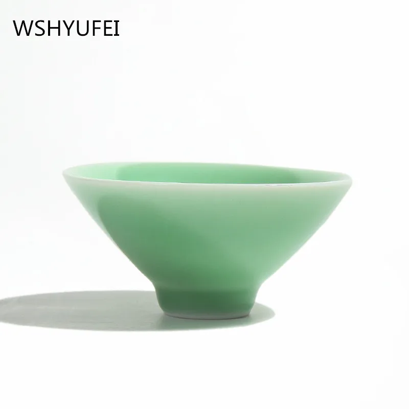 2 шт./лот, чайный набор celadon, чашки кунг-фу, высокое качество, керамическая чашка, современный простой чайный набор, емкость 50 мл, керамическая чашка - Цвет: A