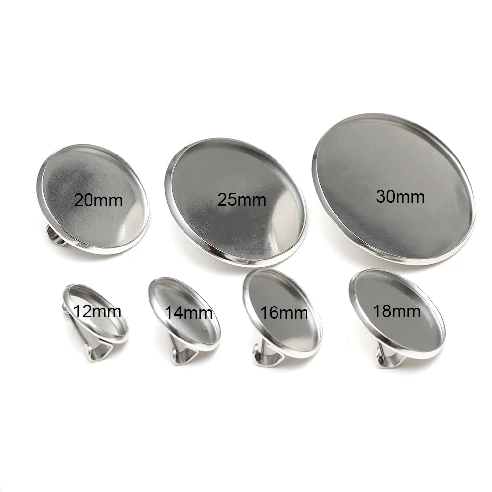 Основа для броши Semitree из нержавеющей стали 10 шт. пустая поднос кабошон камеи