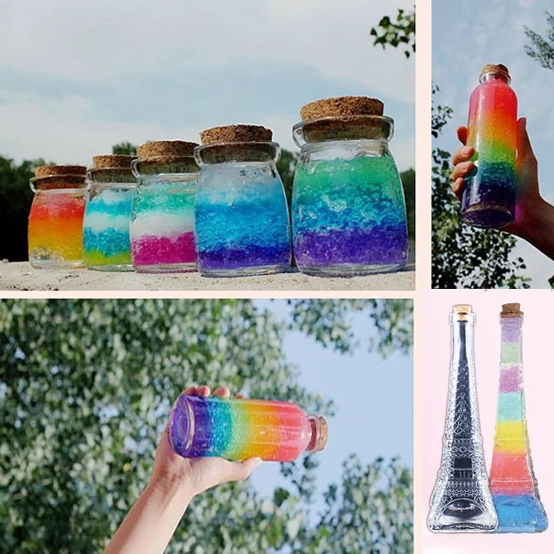 1pc Magic Fluorescent Glow In The Dark Luminous Party Bright Paint Star Wishing Bottle Particle Luminous Sand Toys For Kids