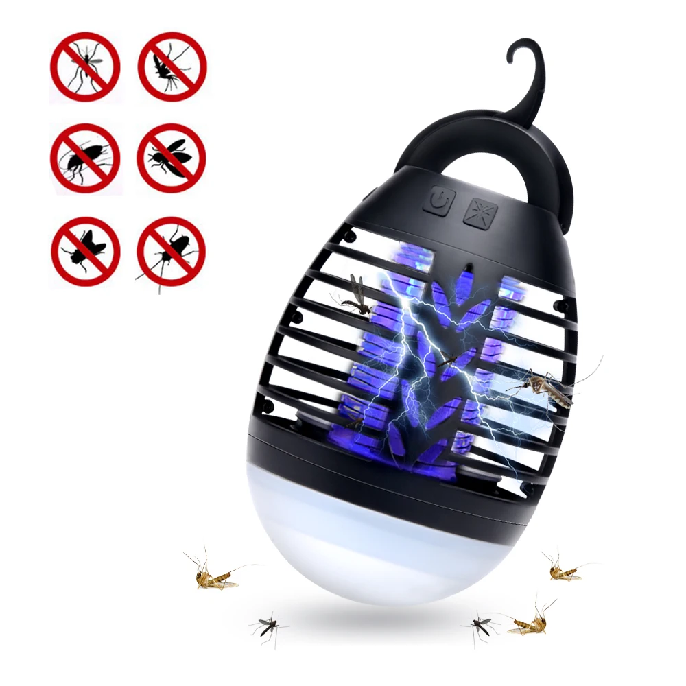 

Mosquito Killer Lamp Outdoor UV Bug Zapper Lantern Waterproof Electric Bug Fly Killer Anti Mosquito Flying Insect Trap