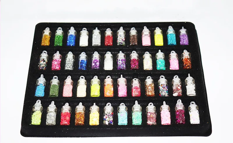 

48 Bottles/Set Flash Powder Sequins Glittering For DIY Crafts UV resin mold Accessories Material Nails Art Decoration
