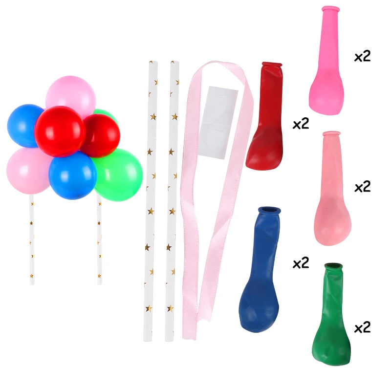 10pcs 5inch balloon topper birthday party decorations kids cake toppers baby shower DIY rose gold balloons topper wedding decor