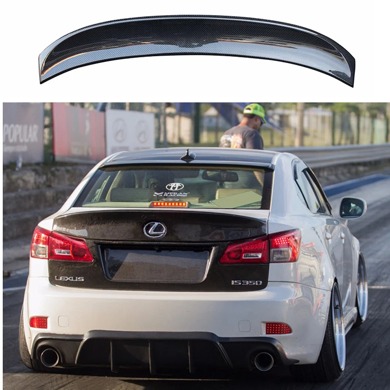 

Carbon Fiber Rear Trunk Boot Duck Spoiler Back Windshield Wing for Lexus IS IS250 IS300 IS350 2007-2013 IS-F WALD Style Styling