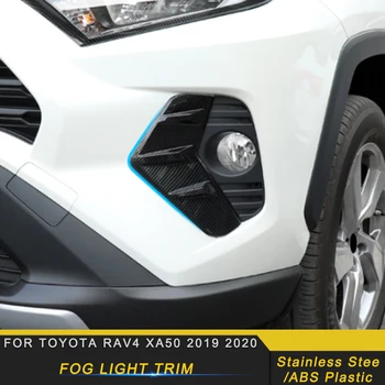 

For Toyota Rav4 Rav 4 XA50 2019 2020 Car Front Fog Light Lamp Cover Decoration Trim Frame Sticker Exterior Accessories