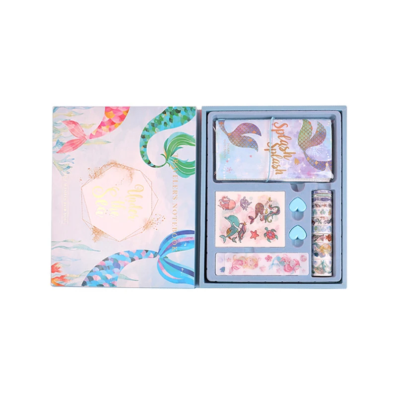 Handbook set Planner Book Notebook DIY Decoration for Scrapbooking Masking Tape Students' Supply Office Stationery Gift for Girl