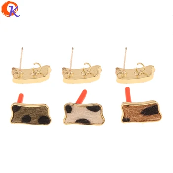 

Cordial Design 50Pcs 9*17MM Jewelry Accessories/Earring Findings/Hand Made/Leopard Print Effect/DIY/Soft Pin/Earrings Stud