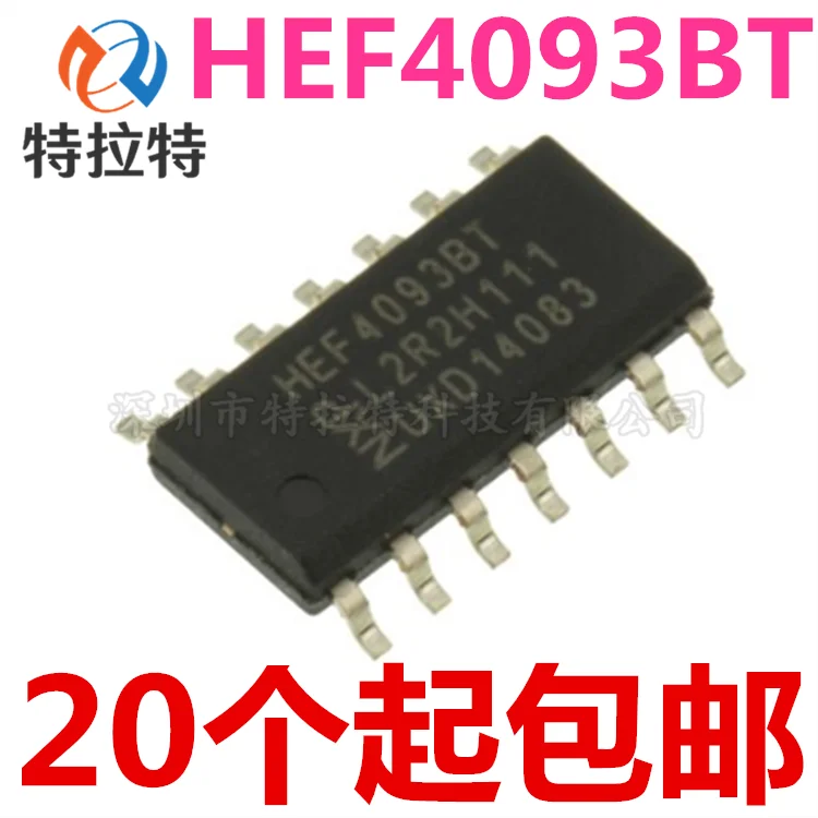 Микросхема логического устройства 10 шт./лот HEF4093BT CD4093BM SOP HCF4093 SOP-14 HEF4093 4093 SOP14 |