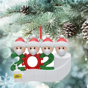 

2020 Quarantine Christmas Party Decoration Gift Santa Claus With Mask Personalized Xmas Tree Ornament All Series Christmas Gift