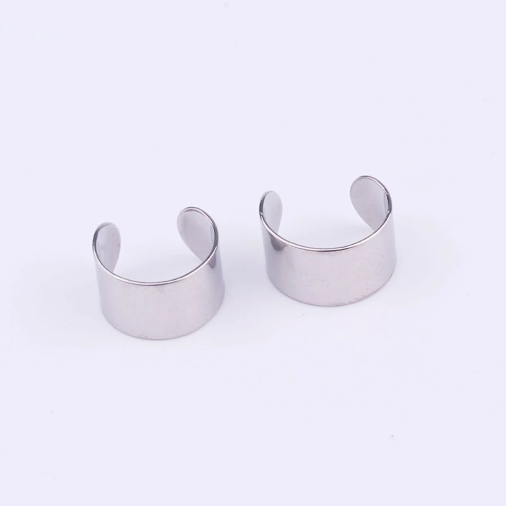 silver 1 шт., серьги в стиле панк-рок, модные женские Хрящевые клипсы, манжета, без пирсинга, женские модные ювелирные аксессуары - Окраска металла: silver