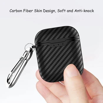 

Cases For AirPods 2 Coque Bluetooth Wireless Earphone Man Carbon Fiber Bag Case For AirPods Pro Cover Headset Charging Box Case