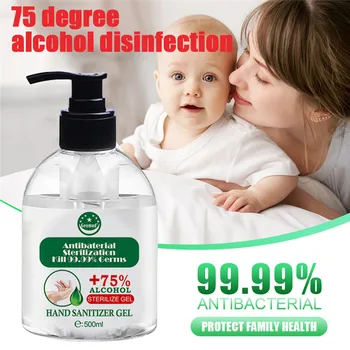 

500ml Anti Disposable Hand Sanitizer Hand Disinfection Gel Quick-Dry Handgel 75% Ethanol for Kids Adults Home Bathroom