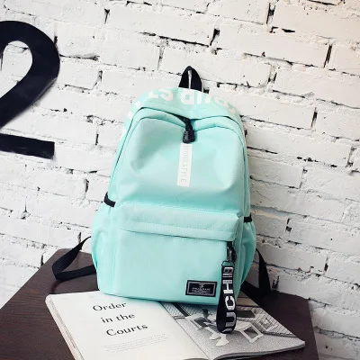 Green Школьный рюкзак mochilas escolares холщовый большой емкости для студентов средней школы дикий маленький необычный Рюкзак Школьная Сумка - Цвет: Green