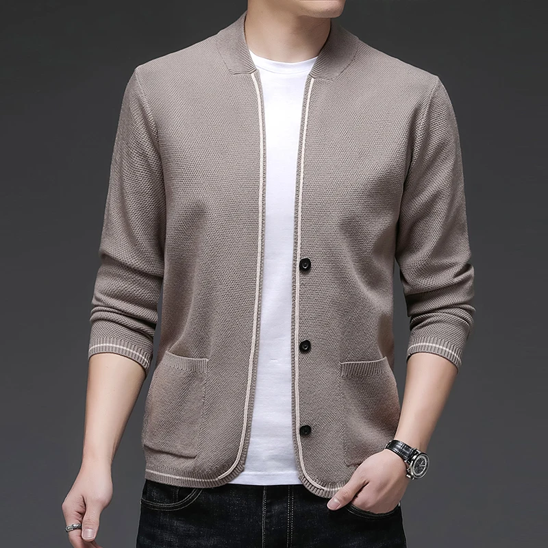 

Top Quality Autum Winter Brand Fashion Slim Fit Knit Cardigan Men Japanese Sweater Casual Coats Jacket Mens Clothes