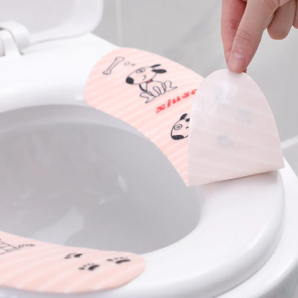 3 Pair Winter warm toilet seat Magic Sticker Bath Warmer Wc Closestool Washable Soft Seat Cover Pads Washable toilet seat cover