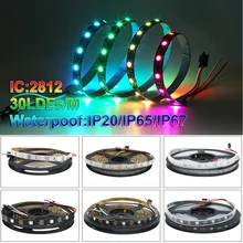 

5M 150 LED Strip Lights 2812 IC 5050 SMD Flexible Led Tape Light Waterproof Non-Waterproof Ribbon Diode Decorative Lighting