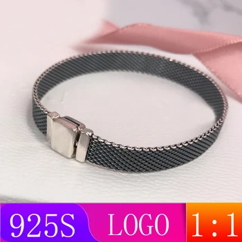 

LISM [Wholesale] S925 Sterling Silver 2019 Winter New 1: 1 Oxidation Strap Bracelet Fashion Lady Gift DIY Original Jewelry