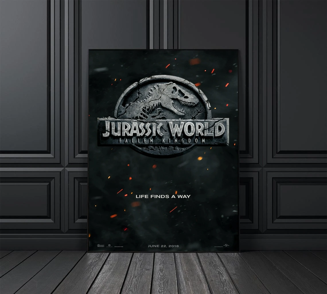 Jurassic World (Kingdom Movie Poster Home Wall Painting Decoration (No Frame)