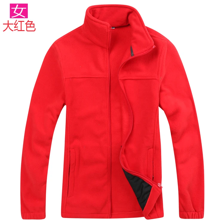 Autumn And Winter Outdoor Fleece Polar Fleece Jacket Women's MEN'S Cardigan Thick Warm Double-sided Plush Tops Raincoat Jacket I