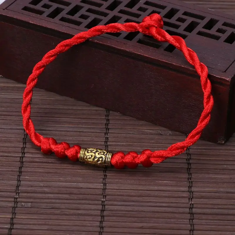Handmade Chinese Feng Shui Lucky Kabbalah Red String Bracelets Tibetan Jewelry Charm Bracelets