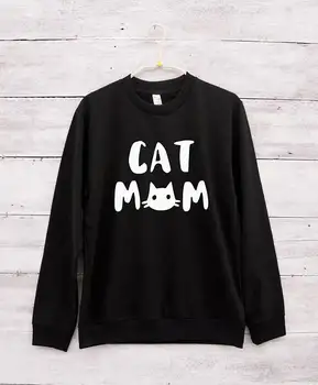 

Cat mom cat sweatshirt women funny gifts quote graphic sweatshirt-E542