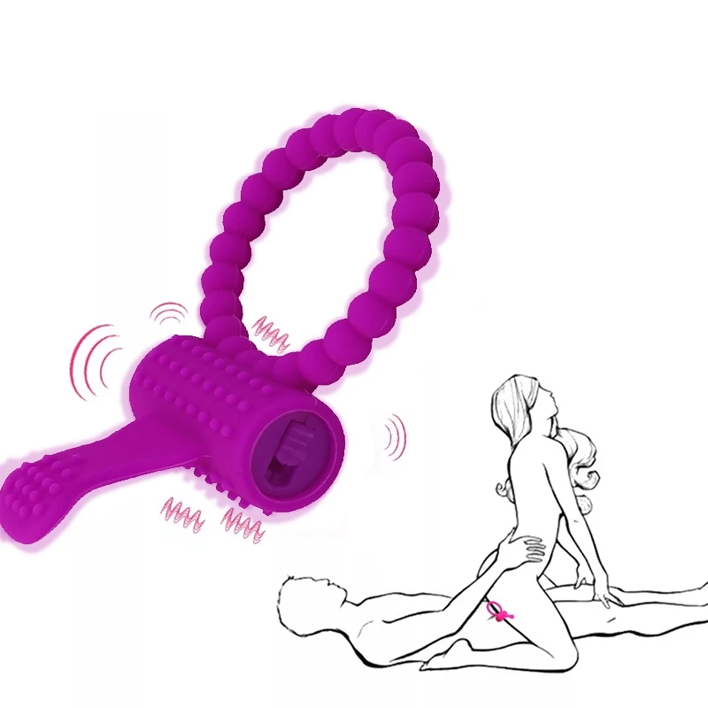 Penis Ring Cock Stretchy Intense Clit Stimulation Silicone Tongue Vibrator Sex Toys for Couple Adults Products Delay Ejaculation 1