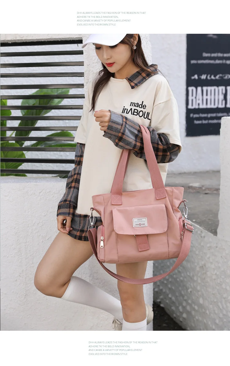 2022 New Women's Handbags Multi-layered Lightweight One-shoulder Messenger Bag Oxford Cloth Large-capacity Women's Handbag