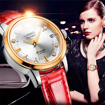 

2020 New Fashion Brand LOREO Luxury Women Mechanical Watch Automatic date Warerproof gold Watches shock resistant zegarek damski