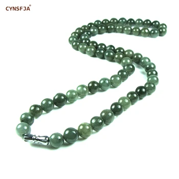

【Extra Fee】 CYNSFJA Real Certified Natural Grade A Burmese Jadeite Amulets Necklace