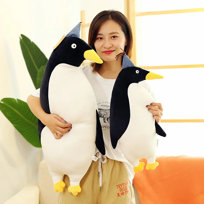 

lovely cartoon penguin plush toy very soft cotton doll sofa cushion throw pillow birthday gift h1747