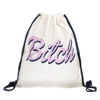 

New 3D Printed Drawstring Bag Pastel Bitch Fashion Mochila Cuerda Harajuku Drawstring Backpack Women Men Modis String Bag Girl