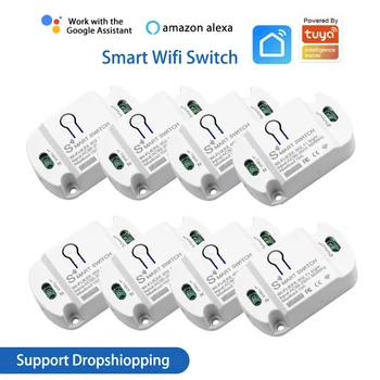 

New 10A Wifi Switch for Tuya Smart life App Timer Switches Smart Home Automation Voice control Work with Alexa Google Home