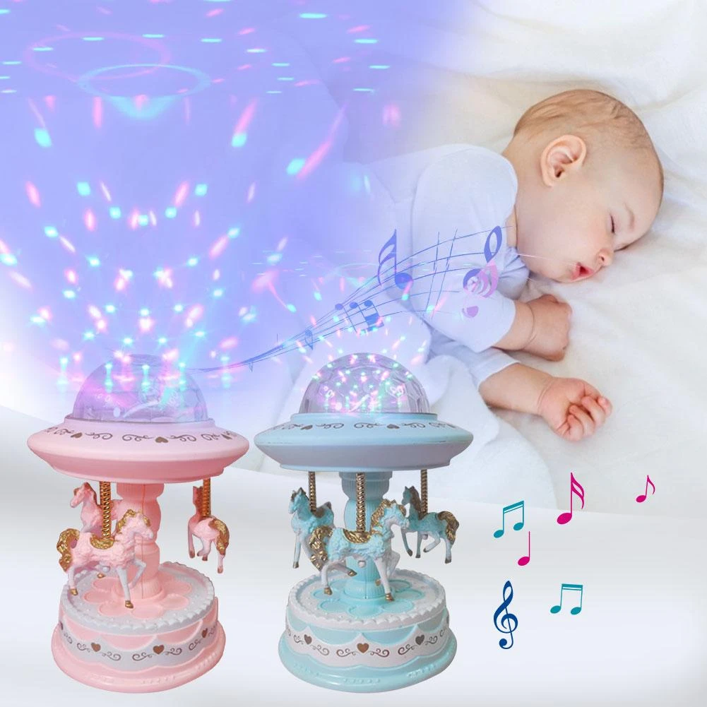 Juguetes luminosos para bebés, carrusel, reproductor de música, de proyector, luces LED calmar el sueño, regalos|Juguetes luces| - AliExpress