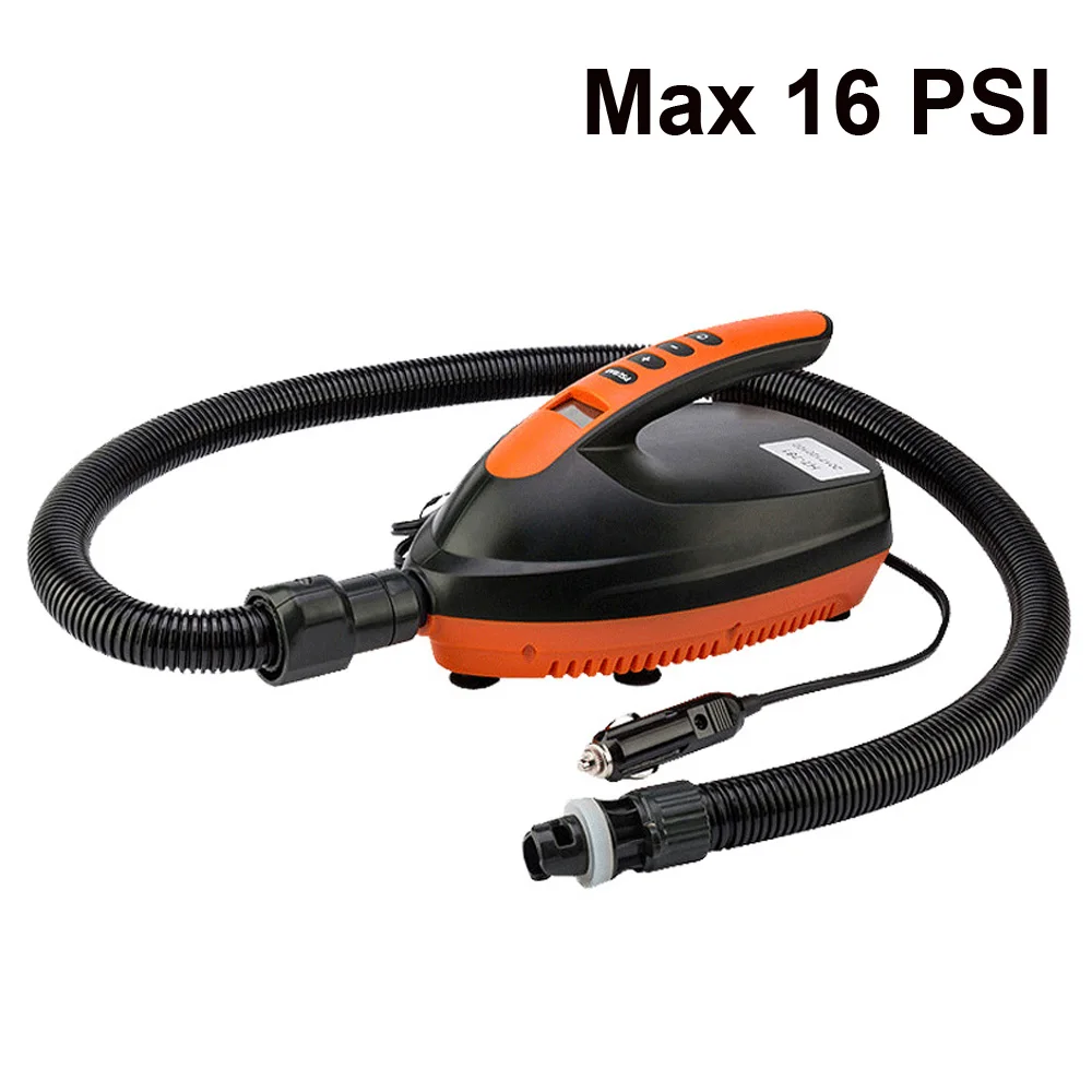 16PSI 12V SUP Air Pump Max 16/20 PSI Intelligent Inflatable Pump Electric Air Pump Dual Stage For Outdoor Paddle Board - Цвет: 16PSI