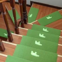 1 шт. зеленый светящийся лестничный Коврик Противоскользящий коврик для прихожей из синтетического волокна с растительным принтом коврик для двери и коврик для лестницы