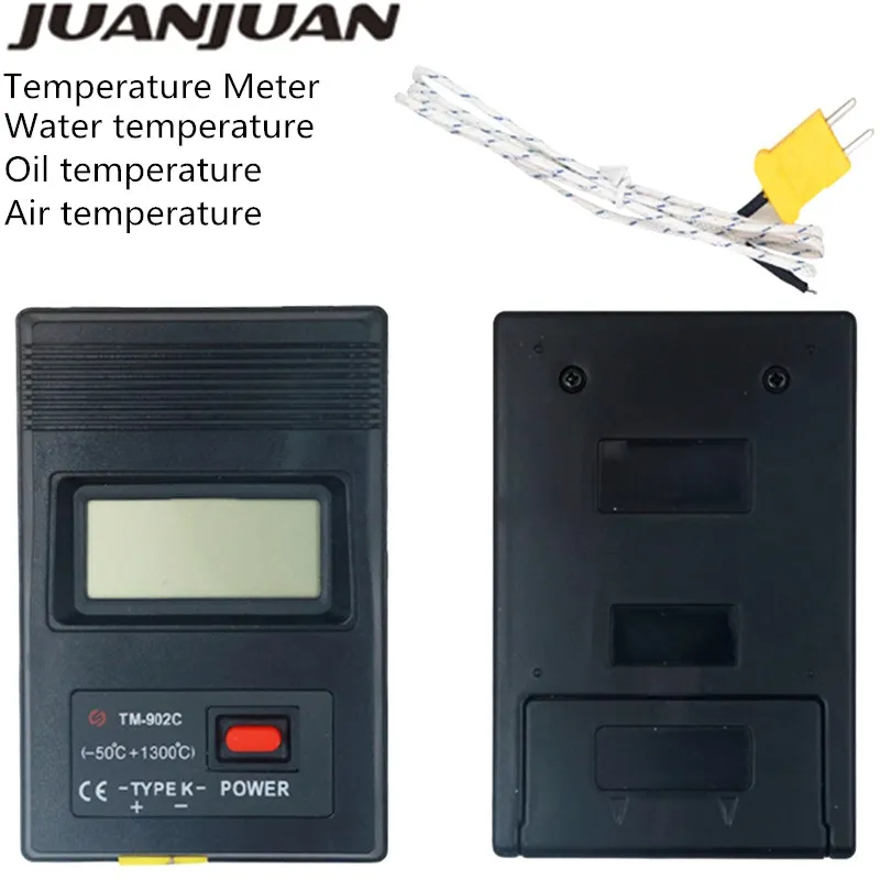 TM902C измеритель температуры цифровой термометр с датчиком зонда электронный k-тип термопары Температурный тестер скидка 10