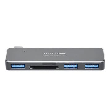 

USB C Hub Adapter USB 3.1 TF SD Card Reader Slot USB 3.0 Port for MacBook Pro/Air Type-C Hub