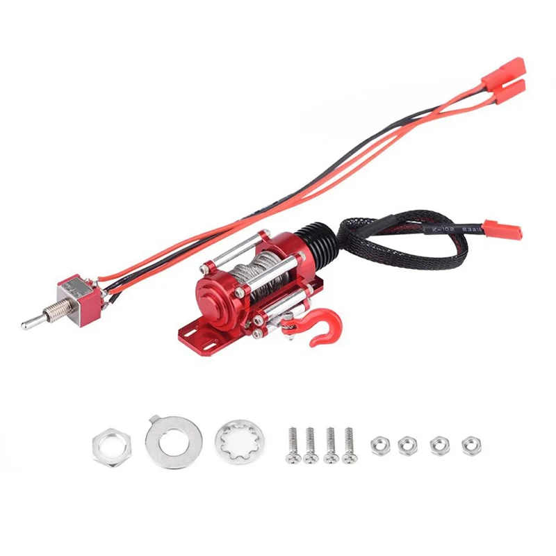 

1:10 RC Crawler Climbing Cars Electric Metal Winch Nylon Capstan for SCX10 D90 D110 TF2 KM2 CNC Machining RC Accessories