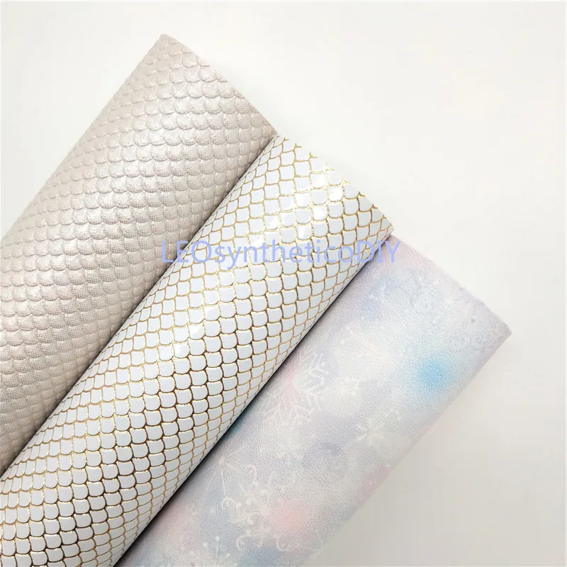 

Mini Roll 30x134CM Mermaid Faux Fabric, Synthetic Leather Roll For Making Bows LEOsyntheticoDIY SK140