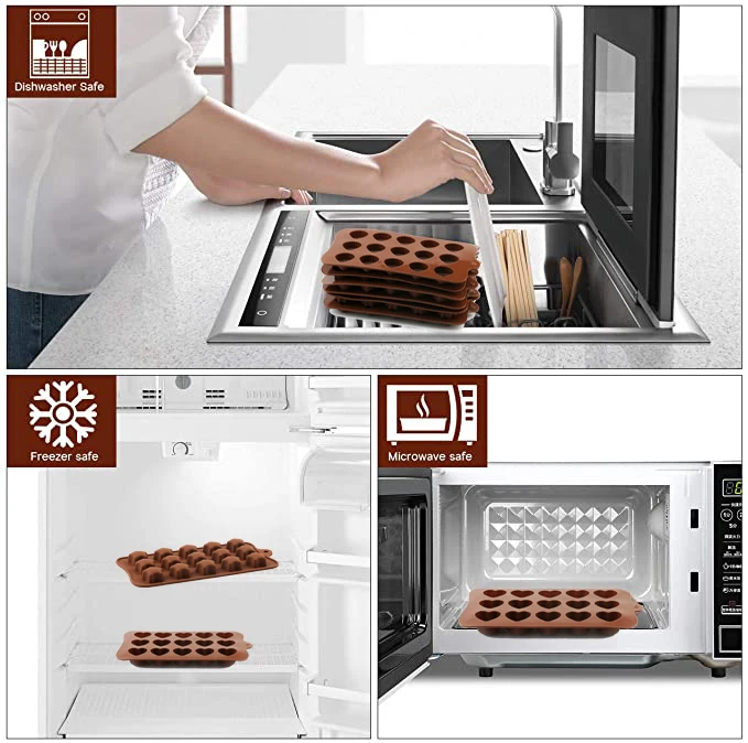 New Chocolate Molds Silicone Food Grade Non-stick Cake Baking Design Candy Mold SILICON 3D Mold Kitchen Gadget DIY