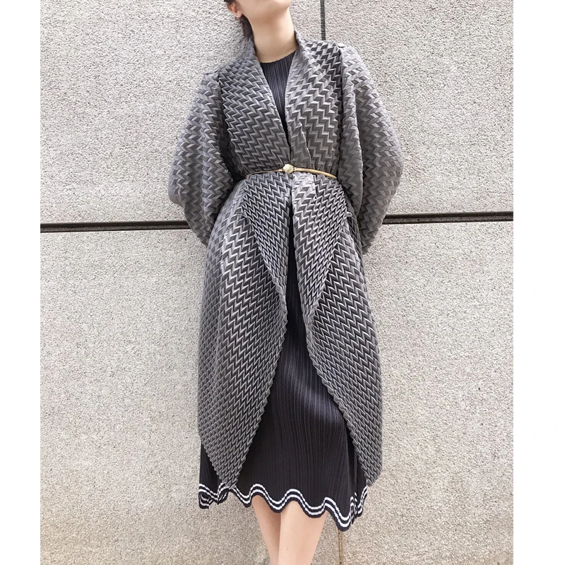 Changpleat autumn New Women Loose Trench coat Fashion wave Design Solid Large Size Outwear Female Coats Tide T464568