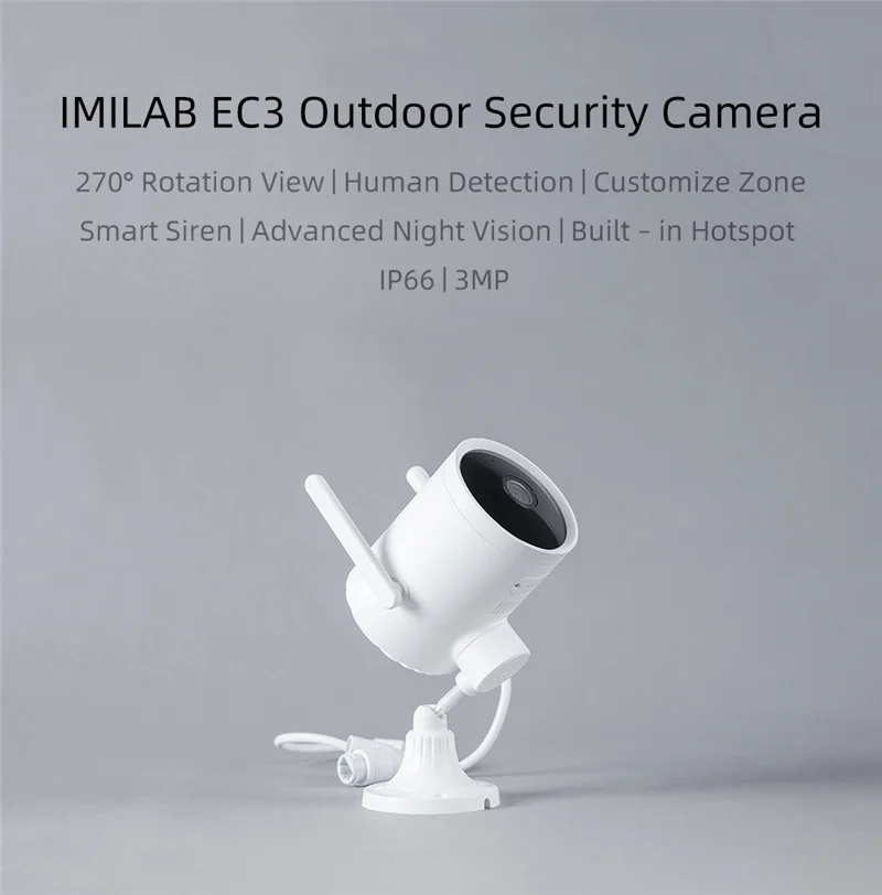 IMILAB EC3 outdoor camera 2K HD night vision Ip Camera CCTV 270° rotatable lens video monitor