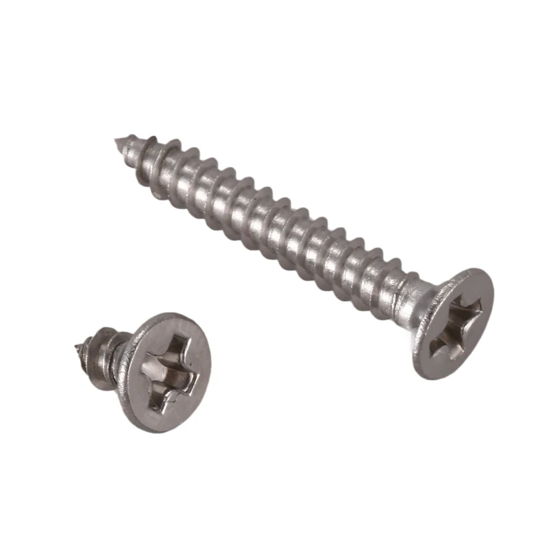 EASY-200Pcs M3 набор винтов с плоской головкой из нержавеющей стали высокопрочные саморезы ассортимент для деревянной мебели