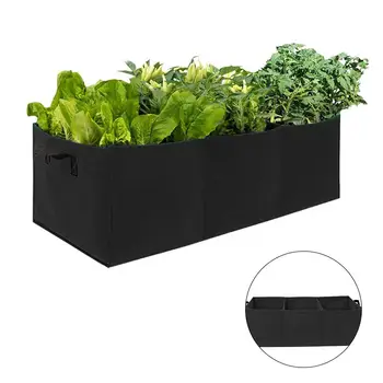 

Garden Grow Bags Large Raised Planting Beds Vegetable Planting Bags With 3 Compartments Potato Tomato Planter Pot