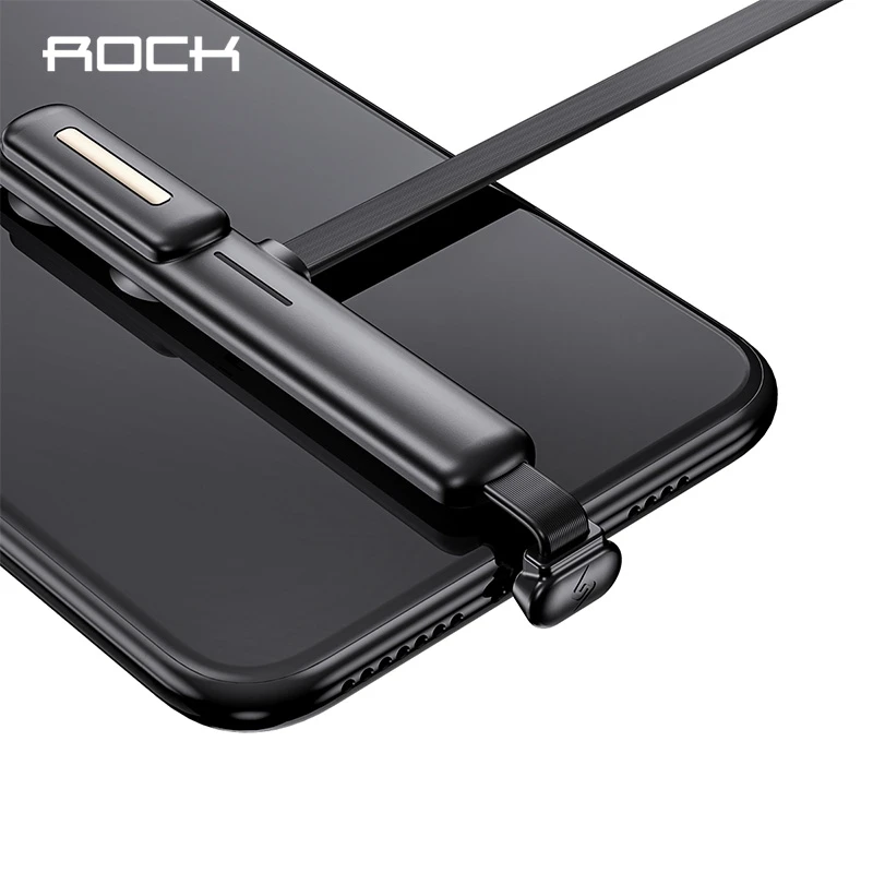 USB-кабель ROCK для iPhone кабель быстрой зарядки и передачи данных 90 градусов X XR XS MAX 11