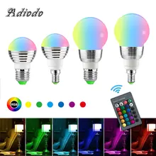 10 Вт 15 Вт Led 16 цветов Изменение RGB цвет лампа светильник E14 E27 лампа домашний декоративный прожектор с пультом дистанционного управления