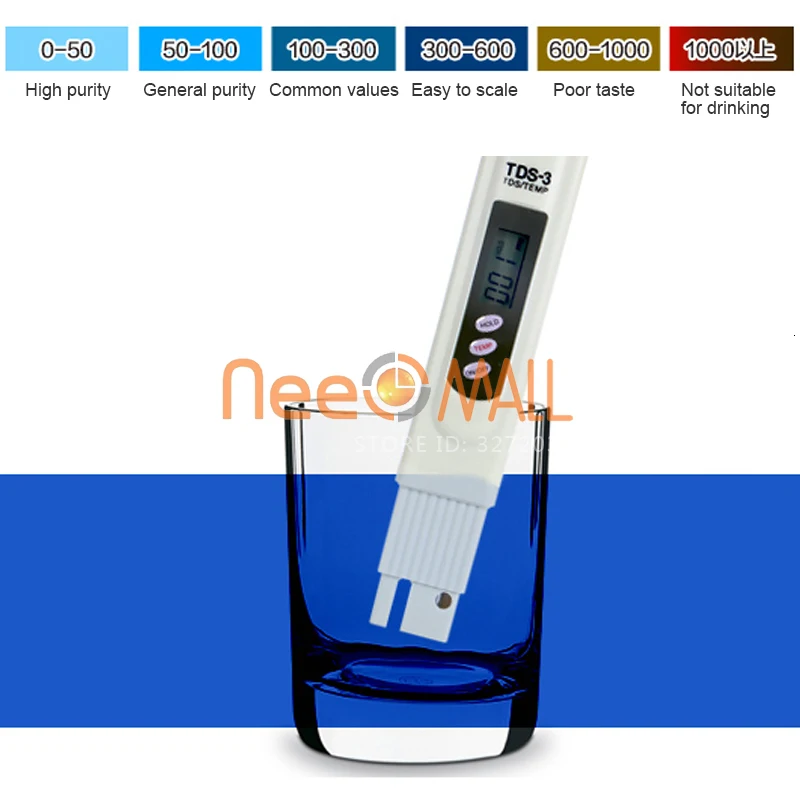 Цифровой аквариум для воды TDS тест ing Pen аквариум для рыб GH/DH тестовый инструмент измеритель жесткости воды