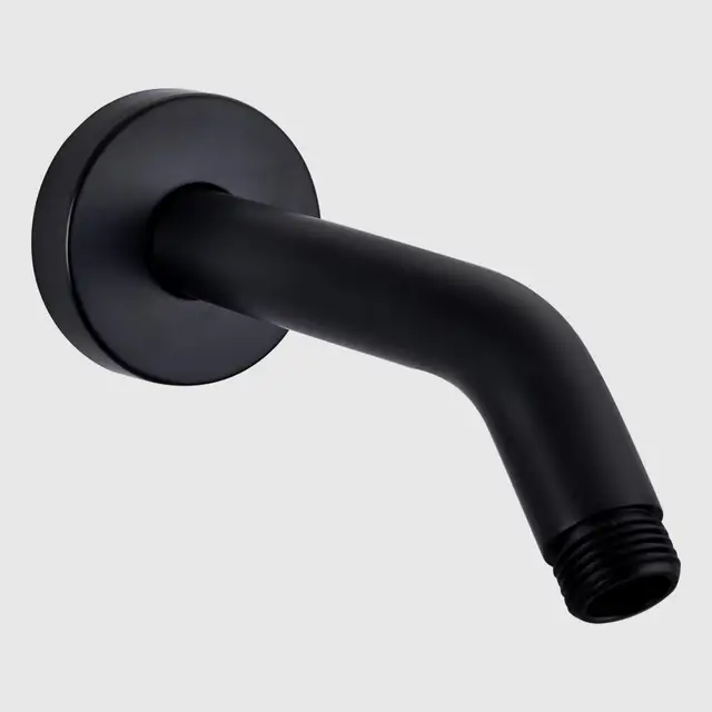 Bathroom Solid Brass High Pressure Small Matte Black Rain Shower Head Wall Mounted ABS Chrome Adjustable Bath Top Spray Shower Black Shower arm